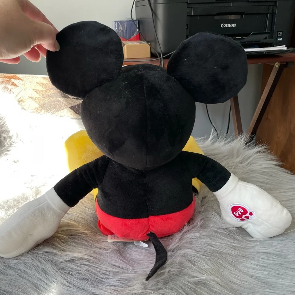 Disney Build A Bear Mickey Mouse 90th Anniversary Plush Toy - Black, Red, Yellow - Picture 3 of 3